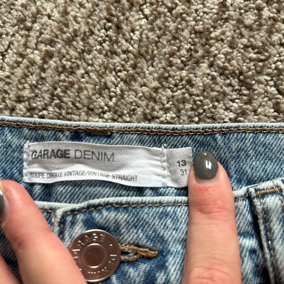 GARAGE VINTAGE STRAIGHT JEANS - Size 13 - Picture 2 of 4